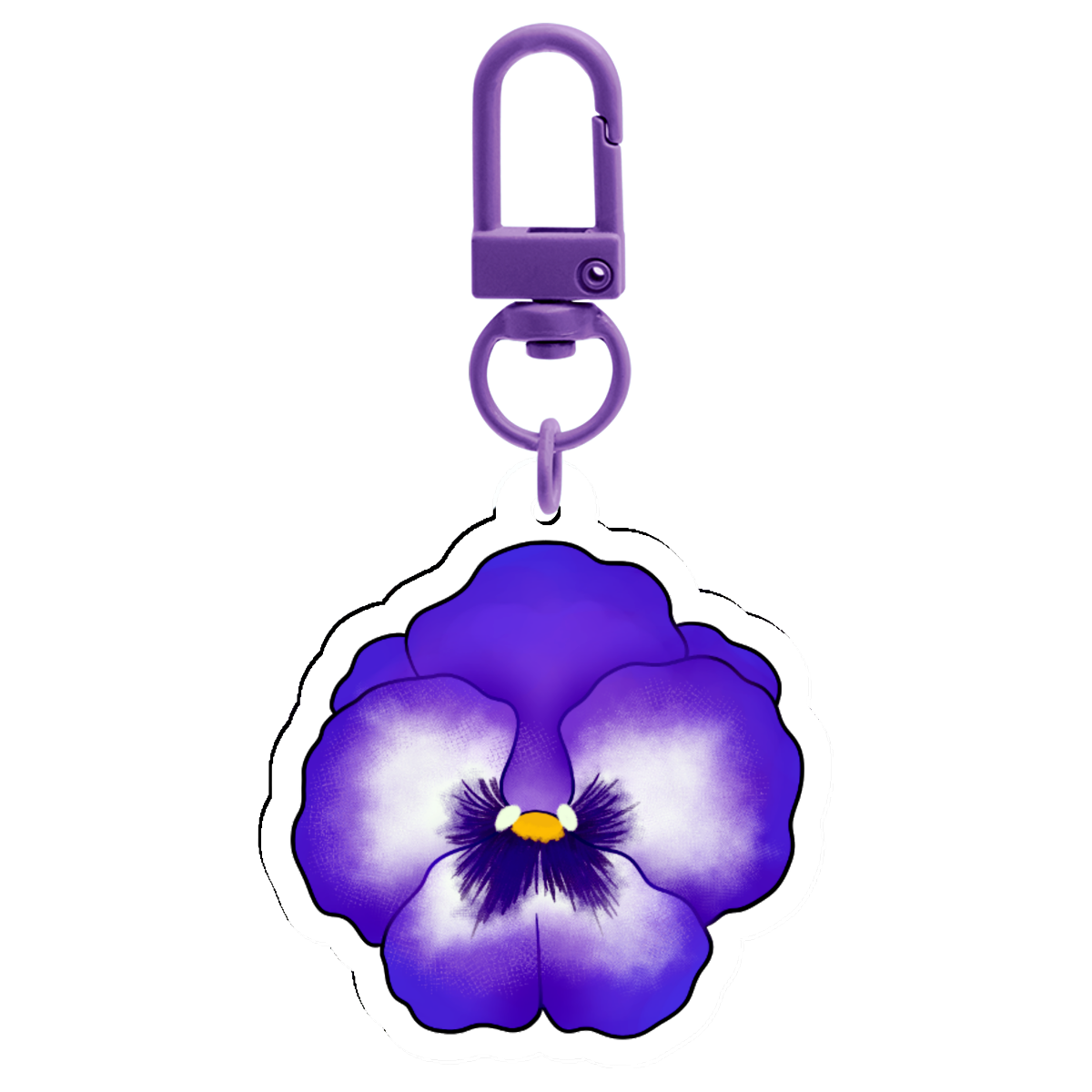 *PREORDER* Purple flower keychain