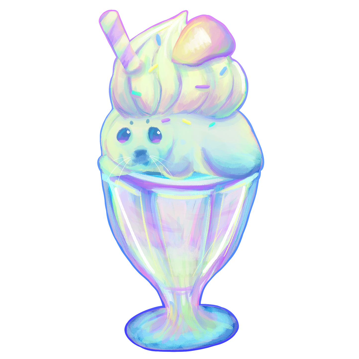 *PREORDER* Seal sundae sticker