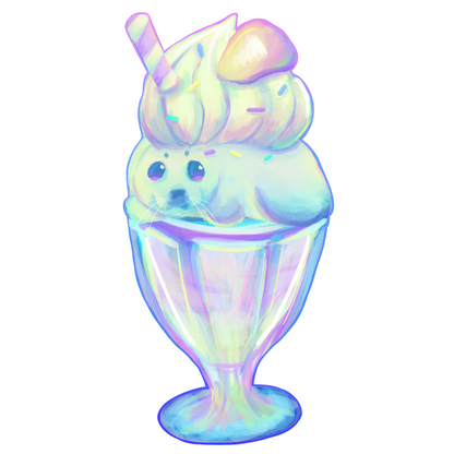 *PREORDER* Seal sundae sticker