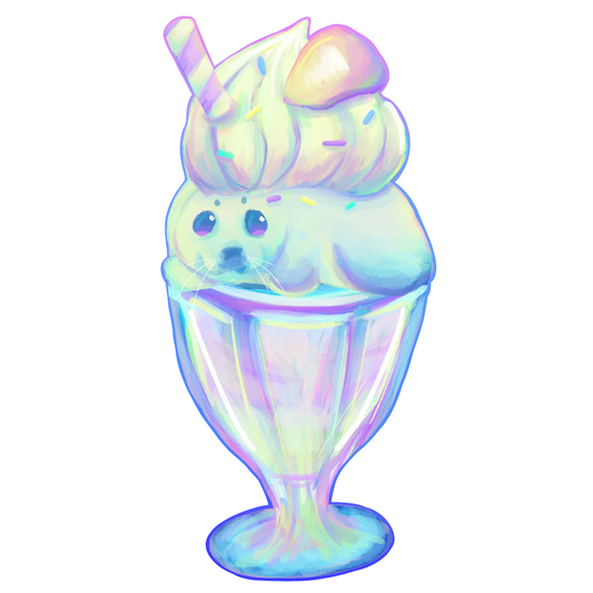 *PREORDER* Seal sundae sticker